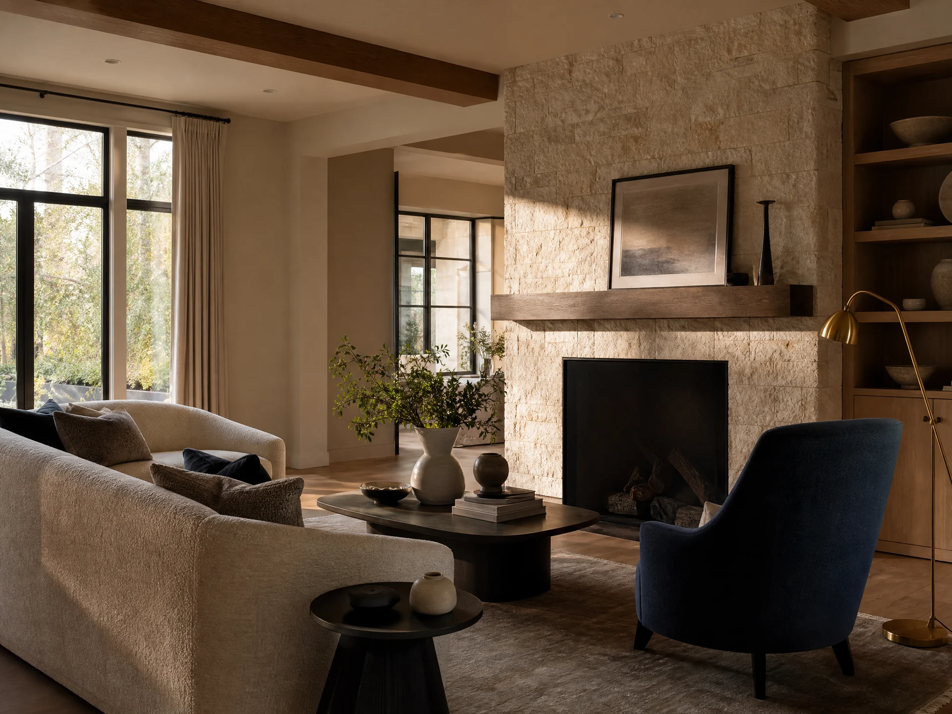 Warm, refined Canadian home interior